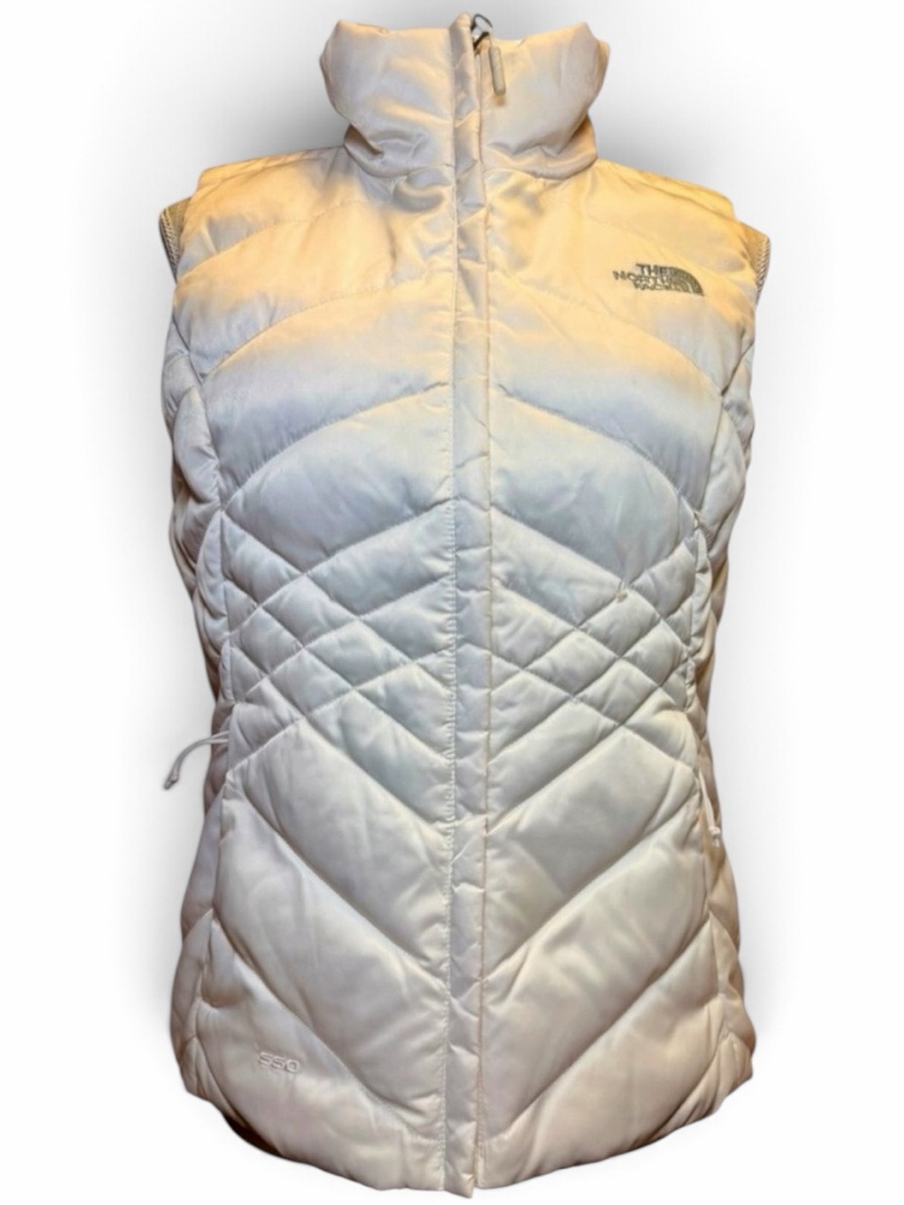 The North Face Aconcagua 550 Goose Down Satin Vest Cream White Small